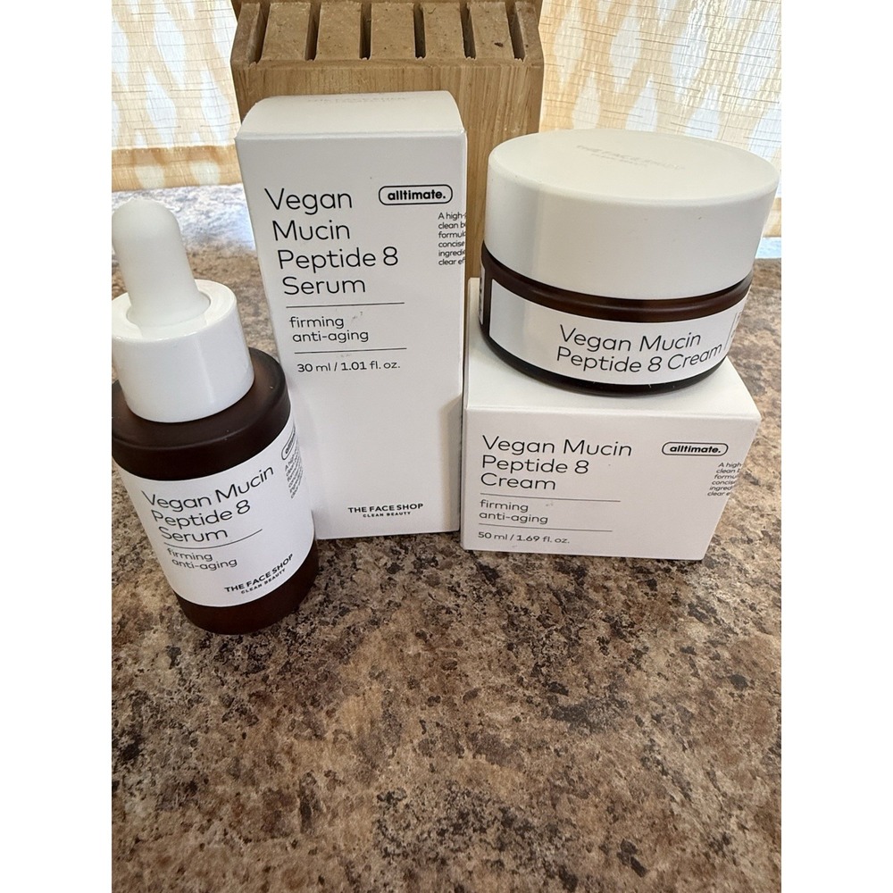 The Face Shop Vegan Mucin Peptide 8 Cream & Serum Bundle